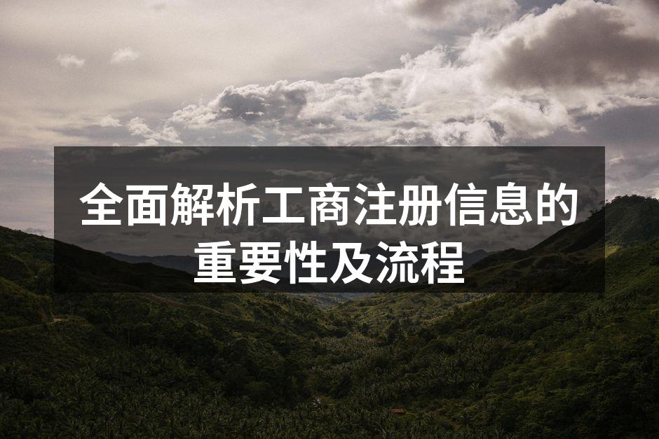 工商注册流程图解